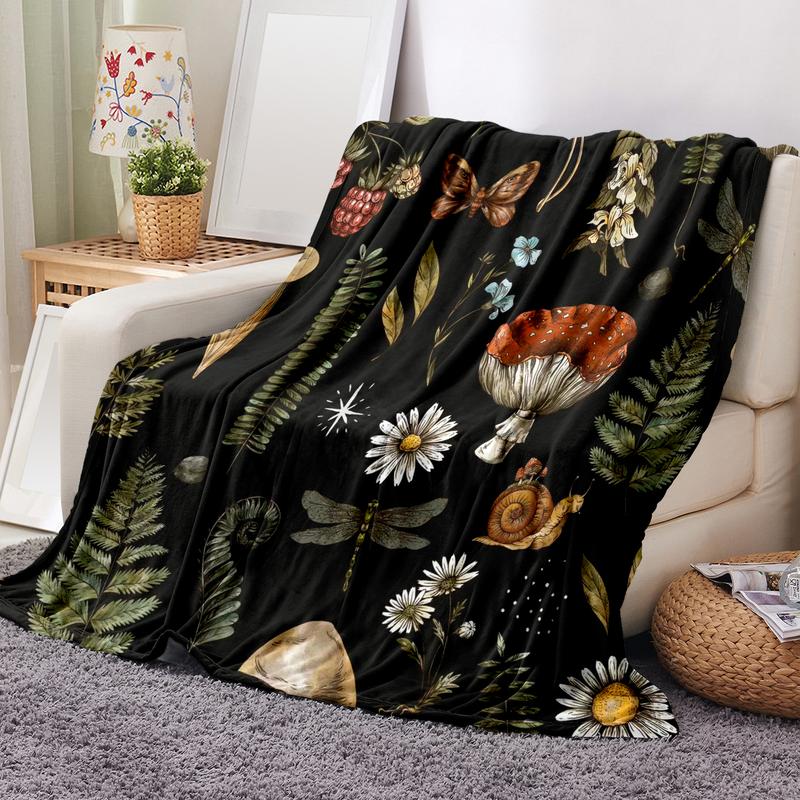 Bedroom Decor Home Blankets, Sun & Moon Pattern Flannel Blanket, Soft Throw Blanket for Sofa, Bed, Air-conditioned Room, Travel, Camping, Office, Room Essentials, Summer Essentials, Bedroom Accessories, Gift Ideas