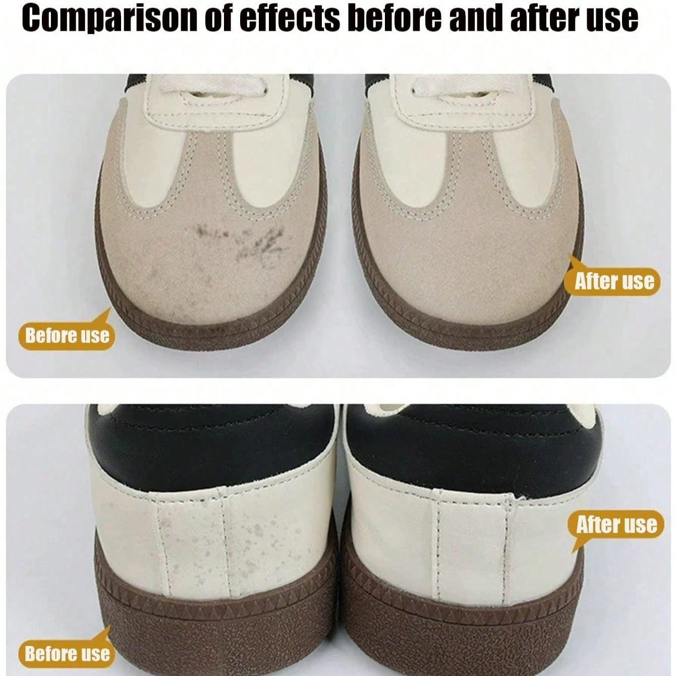 Portable Suede Leather Shoe Cleaner, Waterless, Easy to Carry, Dry Cleaning Stain Removal, Travel-Friendly, Non-Abrasive, Ideal for Sneakers