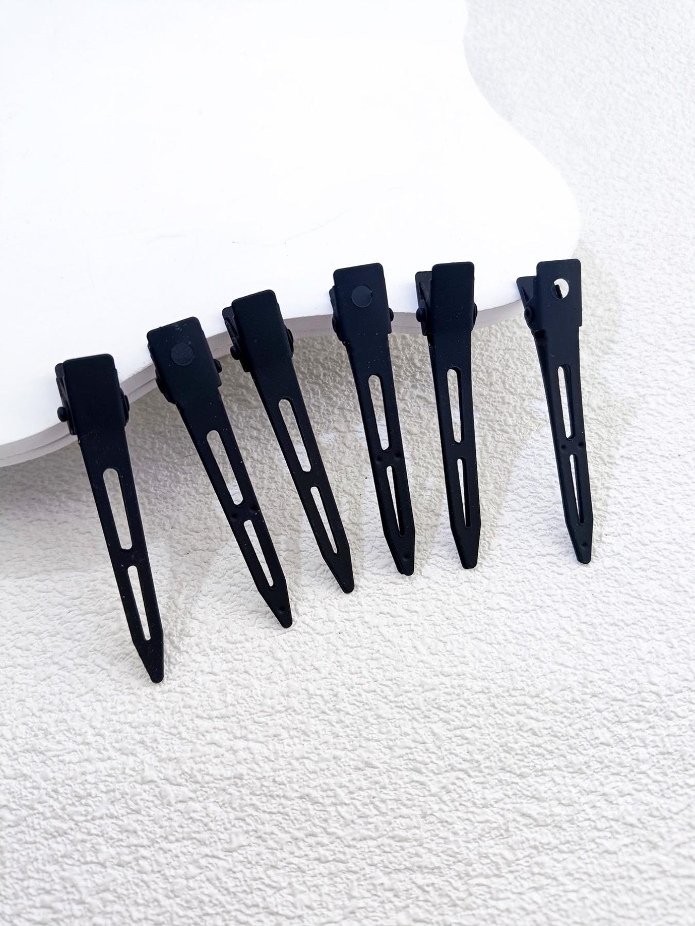 1 Pack 6 Pcs 5.5cm Hollow Point Metal Duckbill Clips, Ideal for Bangs Wavy Hair and Side Part, Perfect Daily Wear Gift for Mother's Day