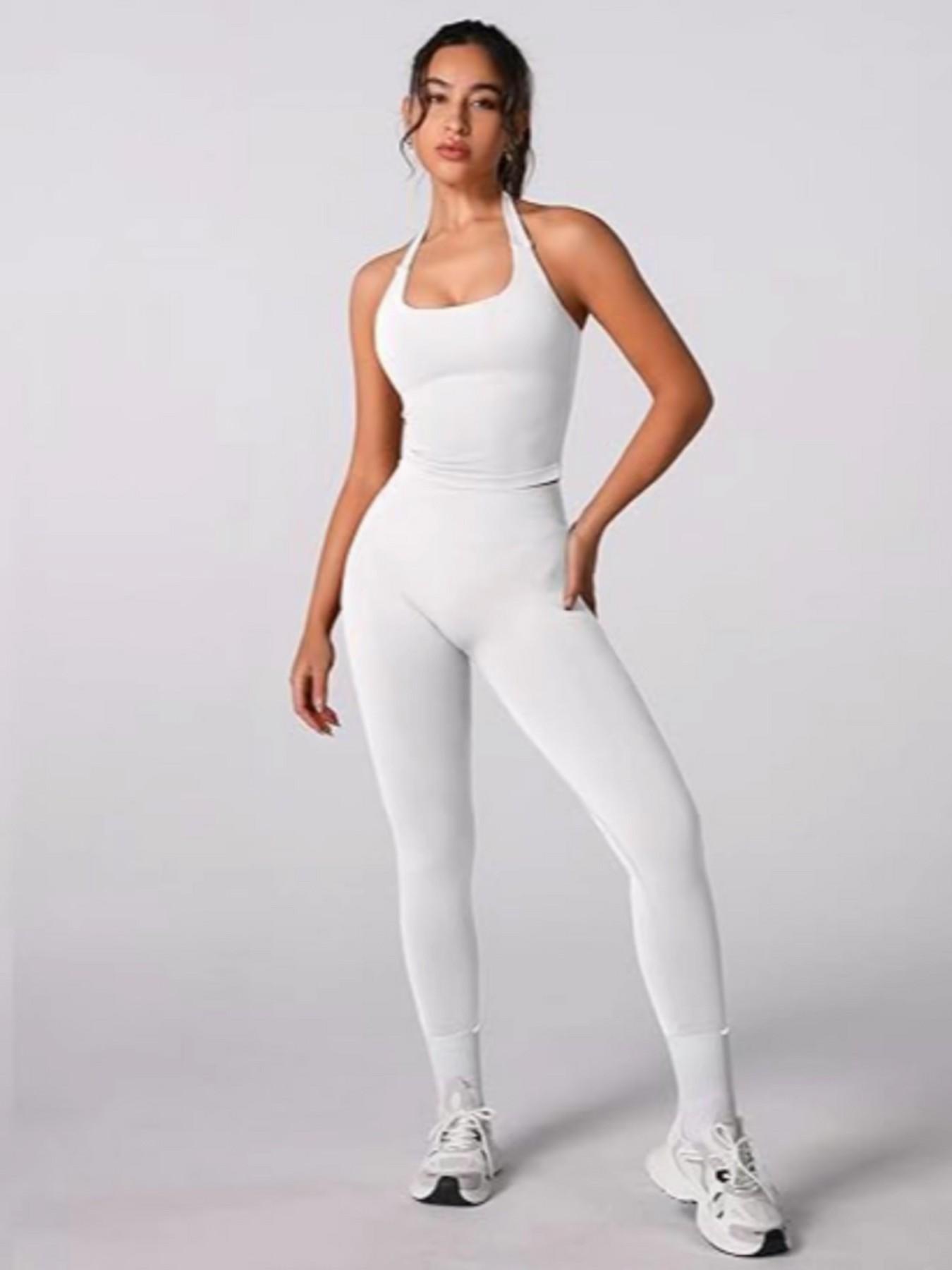 Women's Halter Neck Yoga Tank Top, Seamless Design for Gym, Yoga & Daily Wear, Comfortable Women's Activewear