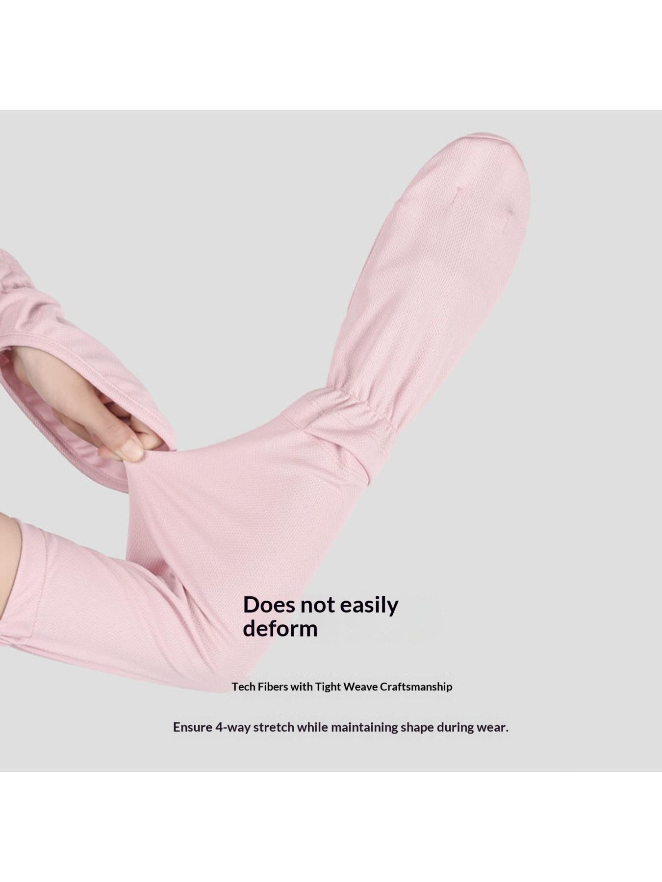 Women's UV Protection Ice Sleeves Gloves, Breathable Arm Guards for Summer Driving Cycling, 2 Piece Set, Sunscreen Mitts