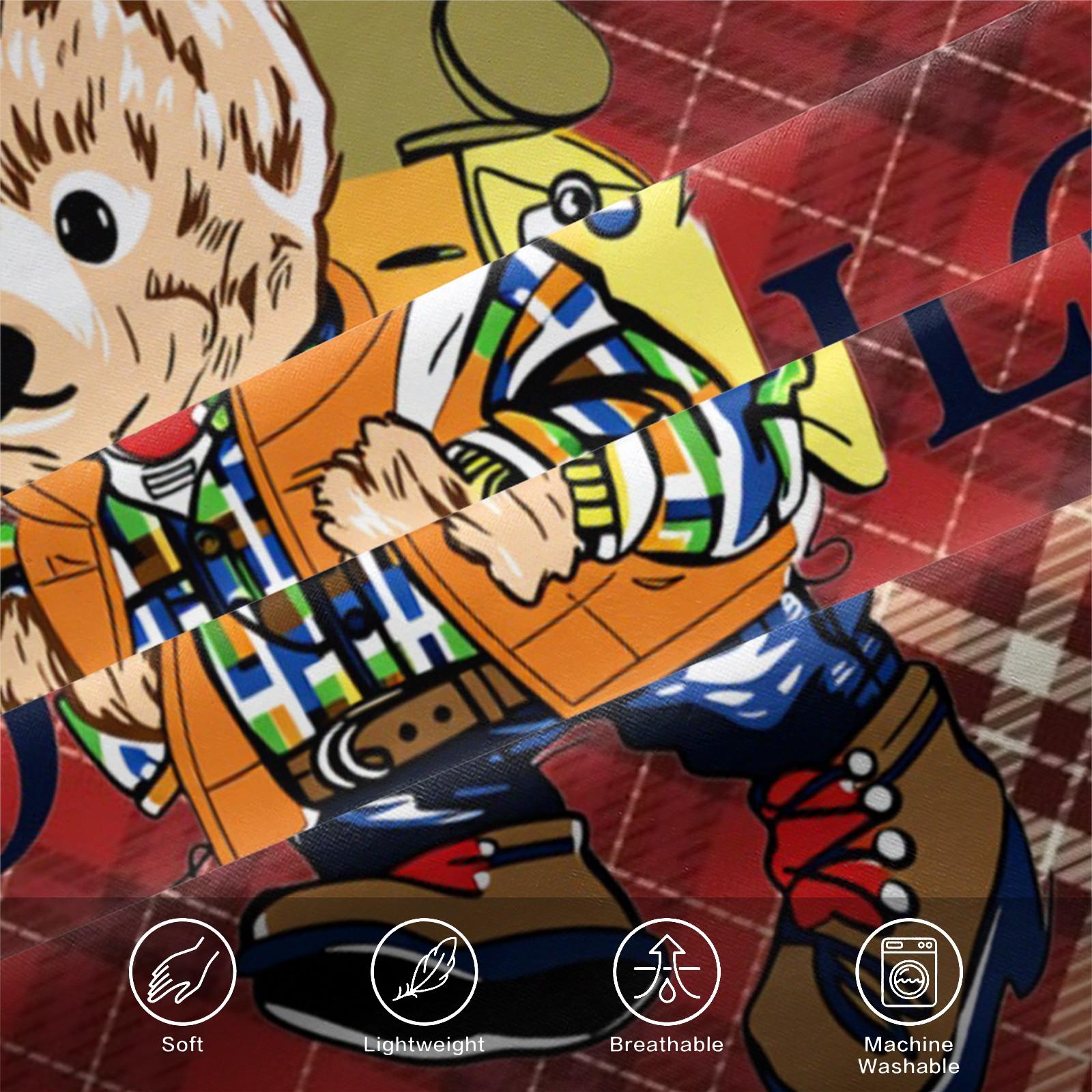 Teddy Bear Pattern Bed Sheet, Comfortable Printed Pattern, Includes 1 Bed Sheet and 2 Pillowcases, Comfortable Bedding, Non slip Dust Cover Suitable for Bedroom and Guest Room, Suitable as a Gift for Children or Adults