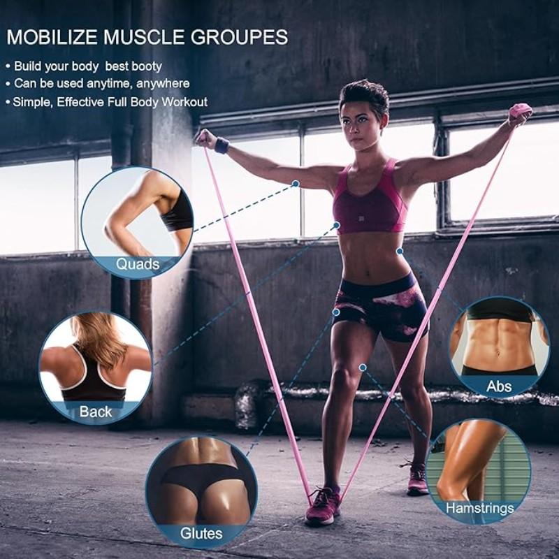 Yoga Pilates Resistance Band, Durable Fitness Training Strap, Ideal for Home Gym Workouts, Elastic Rubber Band for Exercise