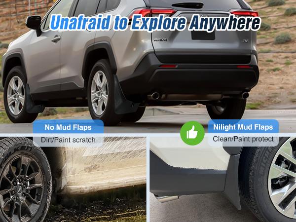 Nilight Mud Flaps for Toyota RAV4 2019 2020 2021 2022 2023 2024 2025, No Drilling Precision Fit Exterior Accessories Heavy-Duty Splash Guards Protection, Front & Rear Set Autos Automotive Vehicle Nilight Mud Flaps for Toyota RAV4 2019 2020 2021 2022 2023 2024 2025, No Drilling Precision Fit Exterior Accessories Heavy-Duty Splash Guards Protection, Front & Rear Set Autos Automotive Vehicle