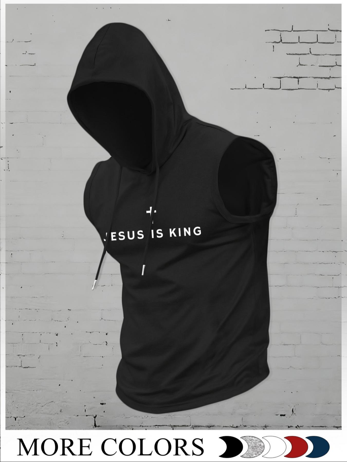 Men's Fashion Hooded, Casual Summer Wear, Athletic Workout Clothing, Moderate Fabric Thickness, Fitted Style, Ideal for Outdoor Activities