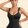 Women's Sexy Waist Training Corset, Abdominal Control Basic Shapewear Tank Top, Outer Zipper Design, Slimming Workout Vest, Corset Waist Shaper, Body Shaping Vest