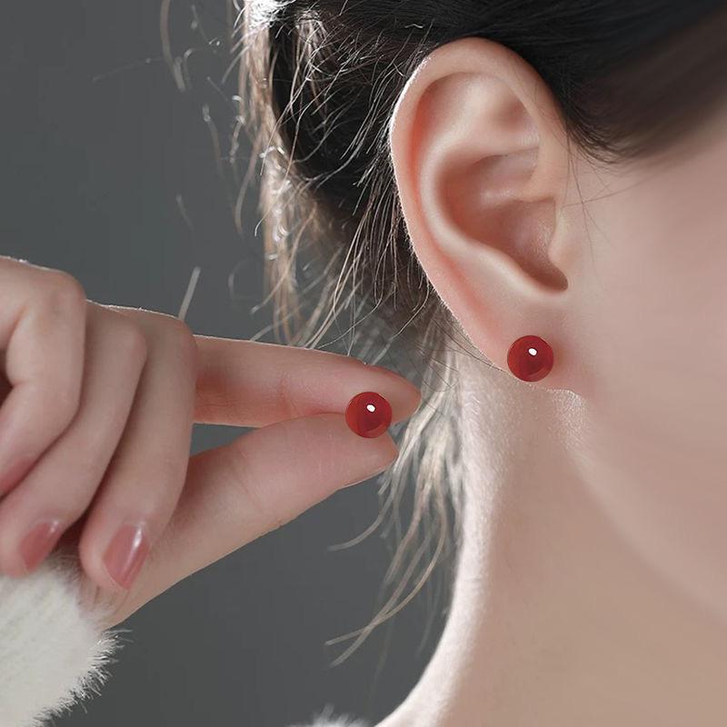 Natural South Red Carnelian Earring Studs, More Jewelry in Live Room, Natural South Red Agate Earring, Natural Carnelian Earring Stud, Carnelian Jewelry, Red Carnelian Crystal Earrings