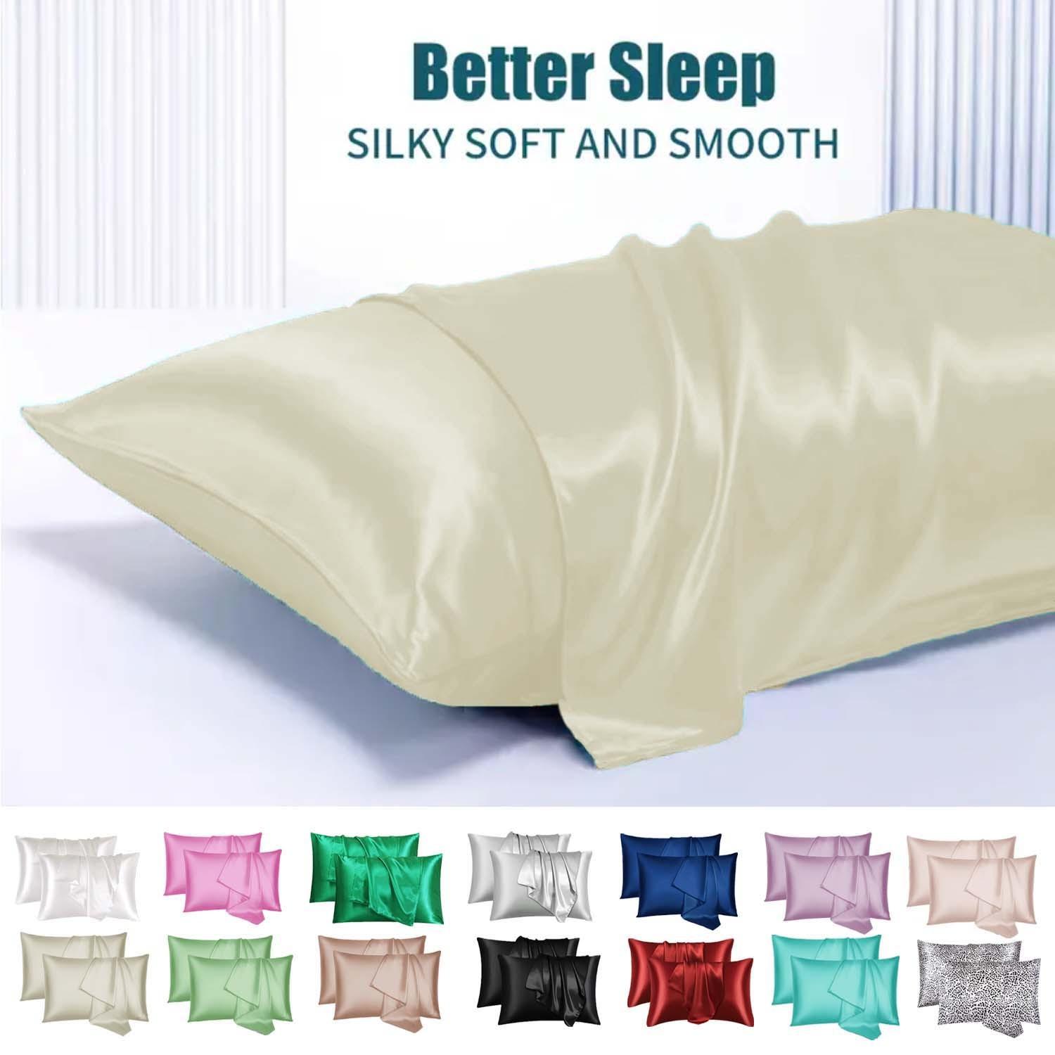 2-Piece Minimalist Solid Color Pillowcase Set Made From Premium Polyester Fabric, Skin-Friendly and Soft, Breathable and Comfortable, Durable and Wear-Resistant. Ideal for Bedroom, Sofa, and Living Room Home Decor. (Pillow Inserts Not Included)