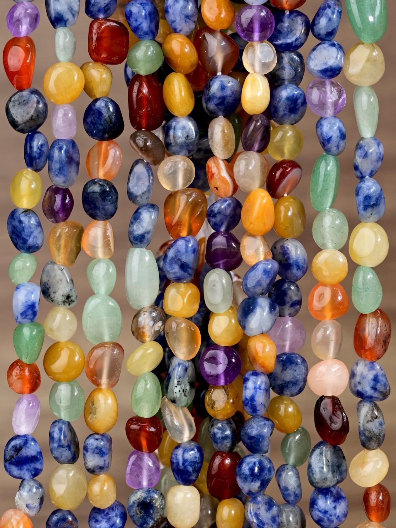 40 cm Natural Citrine Carnelian Amethyst Mixed Crystal Beads, Irregular Loose Beads for Jewelry Making, Handmade Bracelet Necklace Additions, 6x8mm Beads