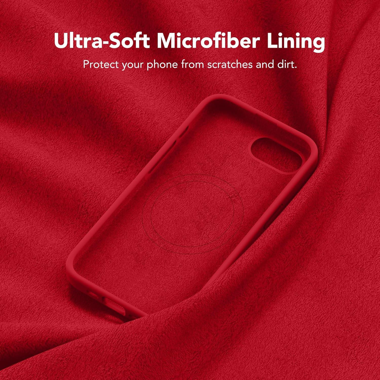 Magnetic for iPhone 17E 16E Case, Compatible with MagSafe, [Soft Anti-Scratch Microfiber Lining] Slim Silicone Shockproof Protective Phone Case for iPhone 16E 17E 6.1" Cover Casing