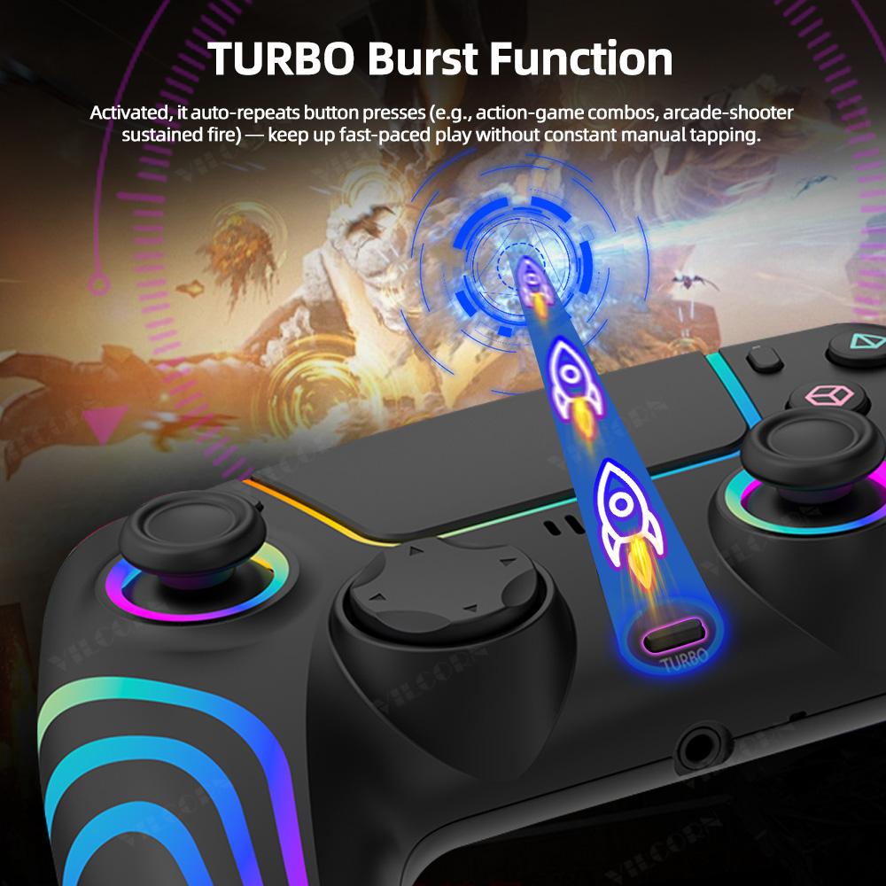 Bluetooth-compatible For Playstation 5 Wireless Controller for PS5/PS5 Slim/PS5 Pro with Turbo Dual Sense Macro Programming
