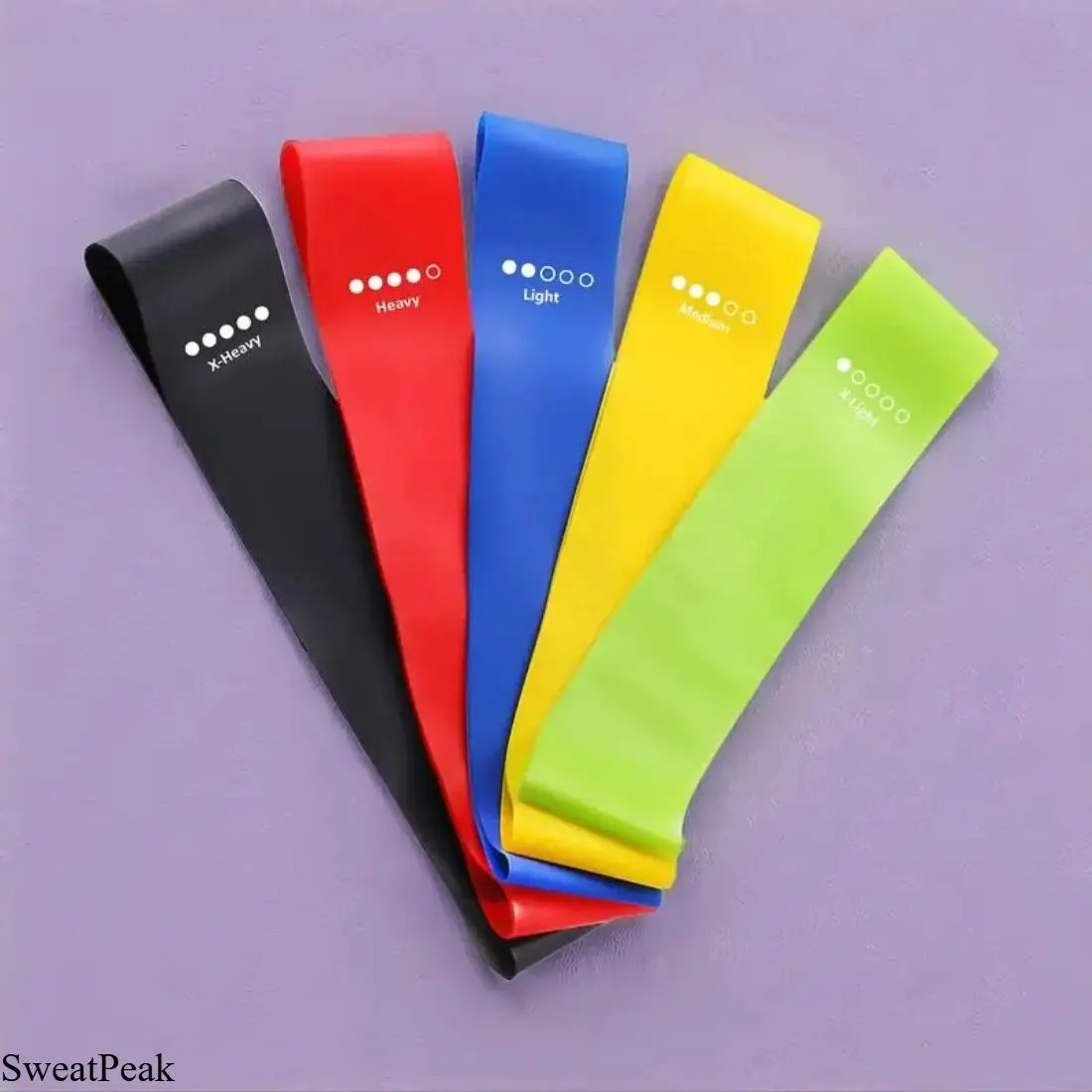 Resistance Bands Set, 5 Pack Mini Loop Bands with Storage Bag, Portable Workout Bands for Women Men, Elastic Exercise Bands for Strength Training, Yoga, Pilates, Home Gym, Fitness Workouts & Travel
