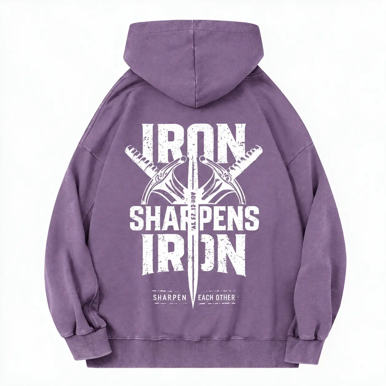 Iron Sharpens Iron Christian Washed Hoodie