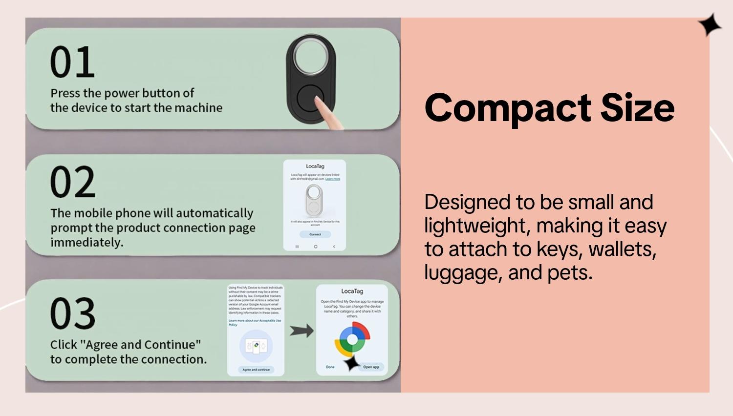 Android Google GPS Tracker, Android Smart BT Tag Anti Lost Wireless Tracking For Works with Android Find My Device, Item Finder for Keys, Wallet, Luggage, Pets Precise positioning For Android Smartphone Locator