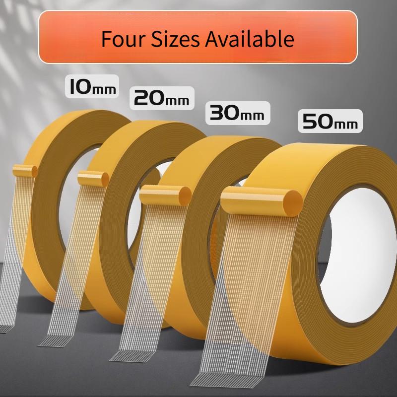 20m Multi-Purpose Double Sided Mesh Tape, High Strength Waterproof No Trace Fixing Tape