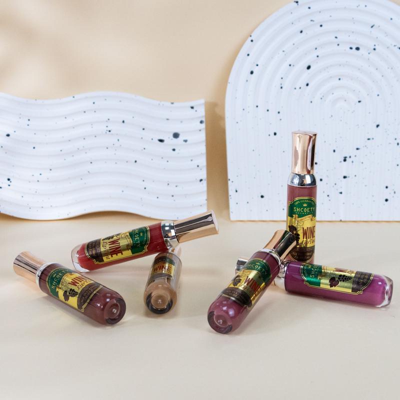 Red wine bottle lip dye set six-color lip gloss that is not easy to stick to the cup and does not fade easily matte matte lipstick elvive glycolic gloss liquid lip glossy lip woman labiales Mousse Tint Lipglass