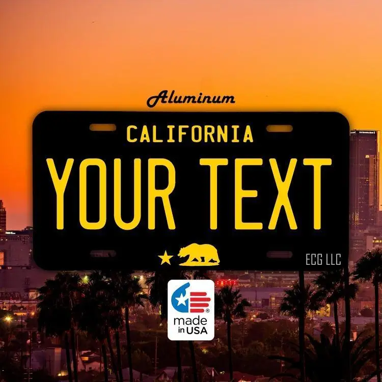 California Bear 12x6 Custom License Plate - High Quality Aluminum, UV Resistant Car Accessories for Home Decor, Plaques & Signs