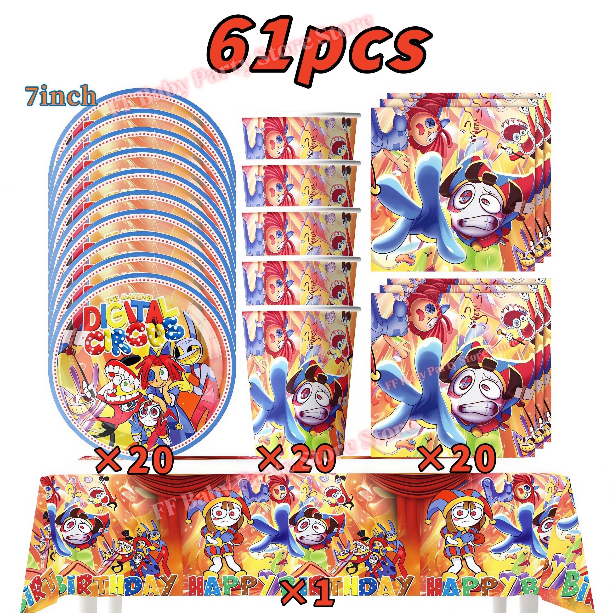 Amazing Tableware Birthday Party Decoration Digitaled Circus Balloon Plate Cup Banner Kids Favor Gift Baby Shower Party Supplies