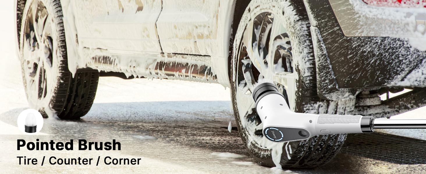 Dovety Electric Spin Scrubber with 8 Replacement Heads, 2 Adjustable Speeds, Extension Handle, Multifunctional Cordless Cleaning Brush,  Fast Charging -  for Bathroom, Shower, Tub, Tile, Toilet, Floor, Windows, Sinks, and More Portable， Household Items