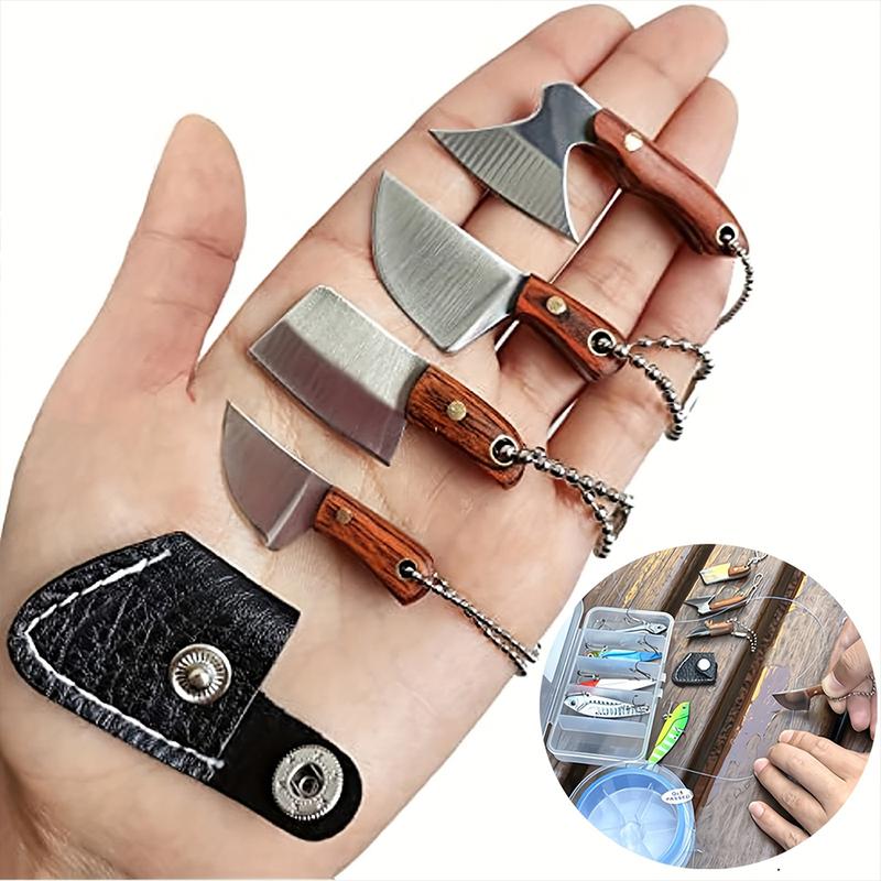 Pocket Knife Set, 4 Counts/set Including Knife & Knife Holder & Knife Blade & Knife Cover, EDC Knife Set for Outdoor Camping, Portable Multipurpose Knives