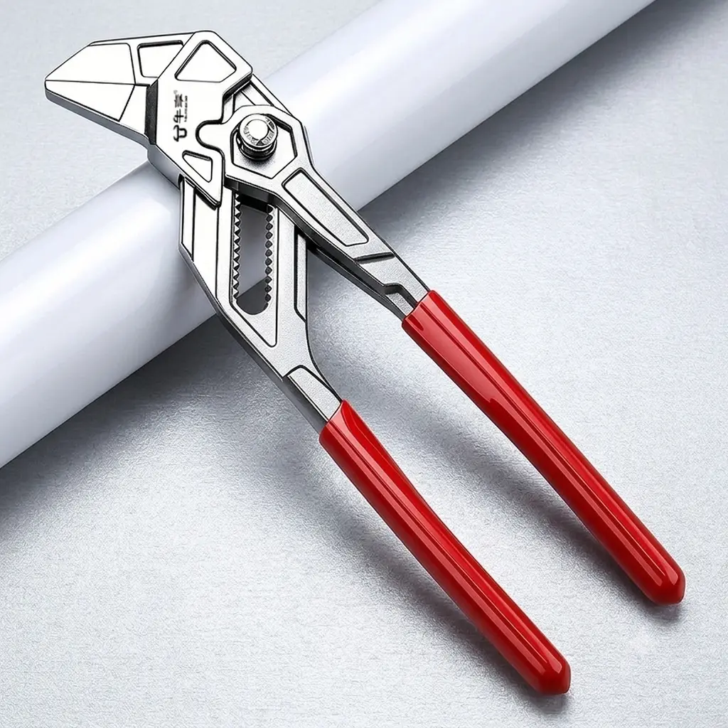 1pc Pliers Wrench, Two-In-One Adjustable Chrome Vanadium Steel Wrench, Flat Jaw Parallel Mouth, Ideal for Home Repair, Bolts, Nuts, Wrench Tool, Hand Tools