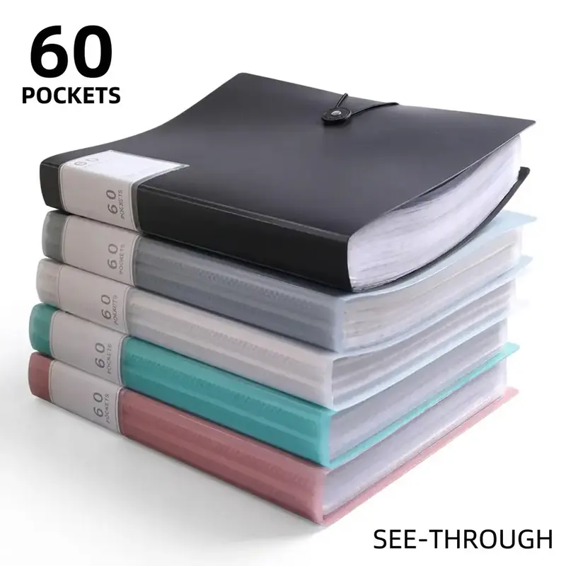 60/100 grid A4 document folder, Clear Folders, Plastic File Folder, made of high-transparency, water-resistant PP material. Office supplies, file storage case. Suitable for storing and organizing documents in homes, offices, and schools.