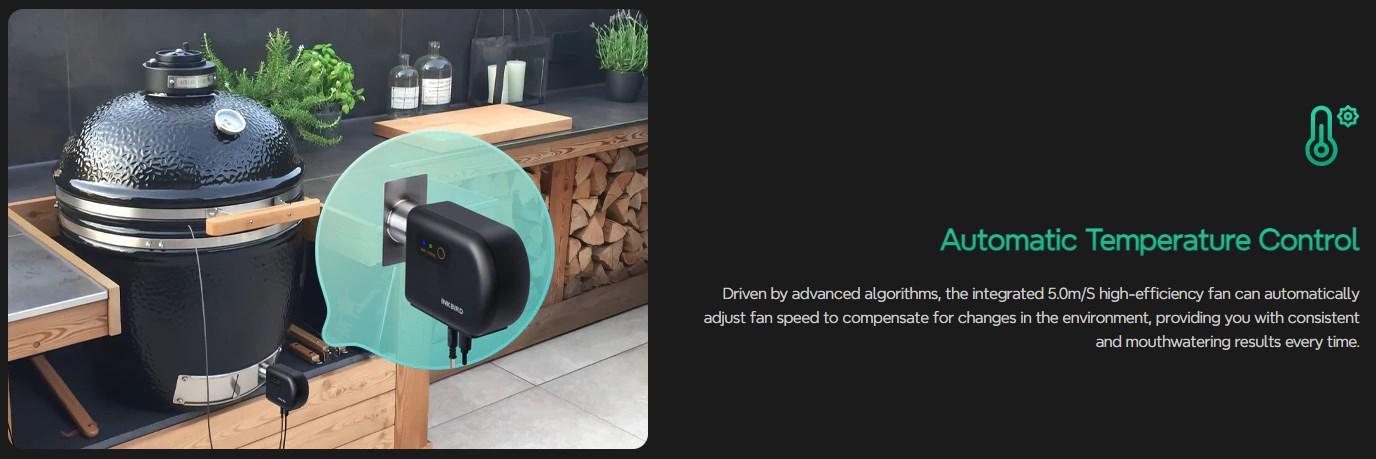 Inkbird barbecue thermostat, 1 WIFI meat thermometer, automatic smoking fan controller with 4 probes, temperature alarm, kitchen tools, ISC-027BW Inkbird barbecue thermostat, 1 WIFI meat thermometer, automatic smoking fan controller with 4 probes, temperature alarm, kitchen tools, ISC-027BW