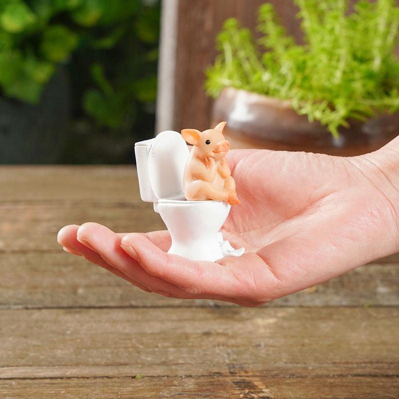 Cute Mini Decorative Craft, 1 Piece Resin Ornament, Creative Desktop Decor for Home Office Garden, Collectible Room Decor