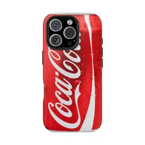Coca Cola Tough Phone Case Coke lover Hard Shell Case Glossy Phone Case For IPhone 17-12, Pro Max, Pro Plus, and Samsung S26-23 Safety Two-In-One Case