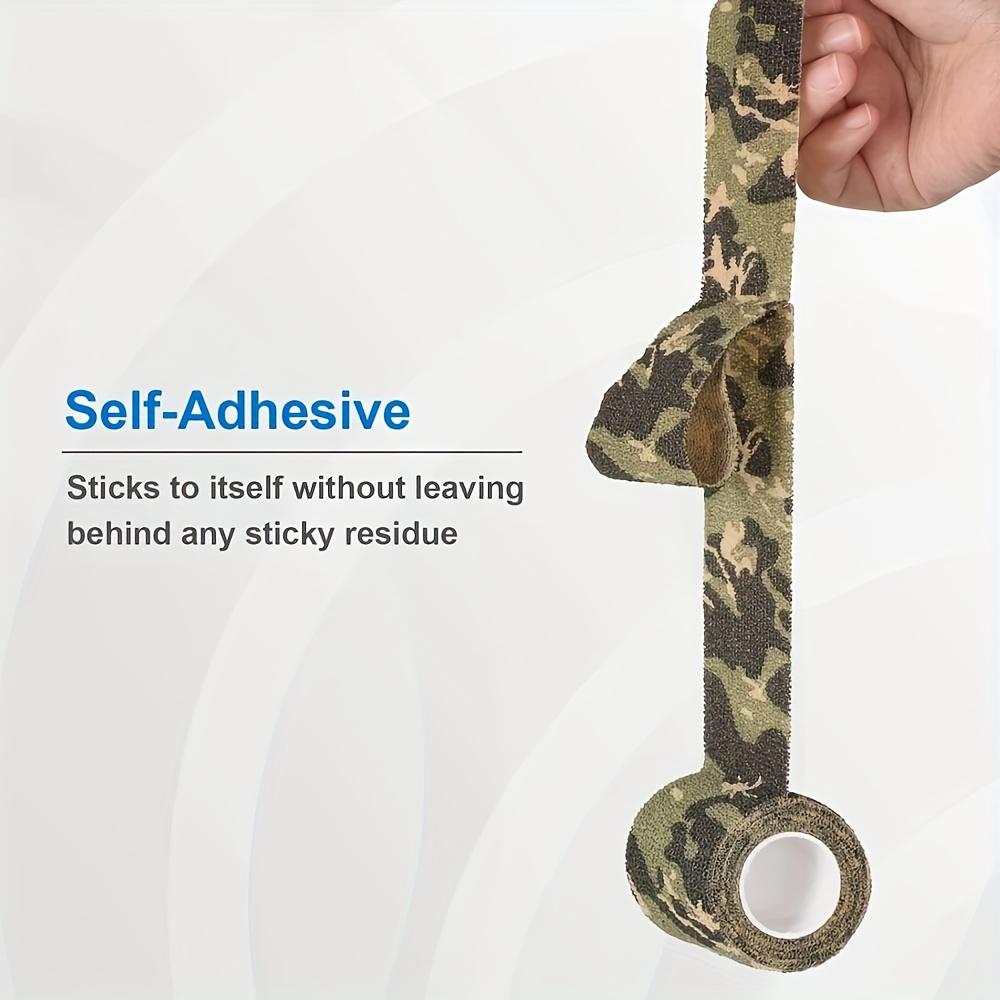 4-Pack Camo Cohesive Wrap Tape – Non-Woven Self-Adhesive Bandage for Sports, Cycling, Hunting Gear, Survival Kits, Tactical Equipment, Survival Tools & Outdoor Protection