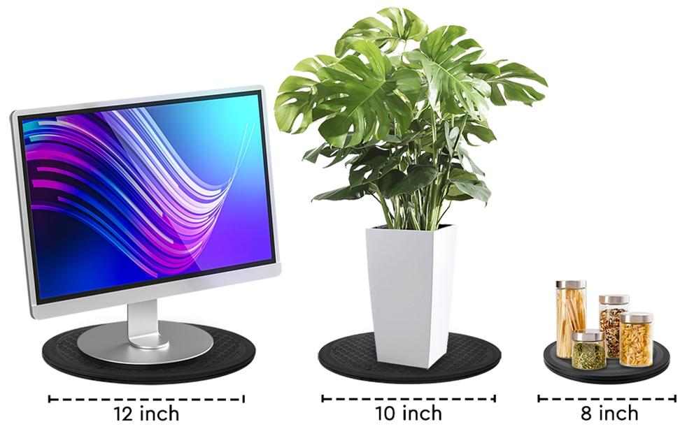 10 Inch Lazy Susan Turntable Organizer, Premium Heavy Duty Rotating Swivel Stand with Steel Ball Bearings for Model/Rotating Plants/Crafts Stand/TV/Monitor/Laptop (360˚ Rotation)