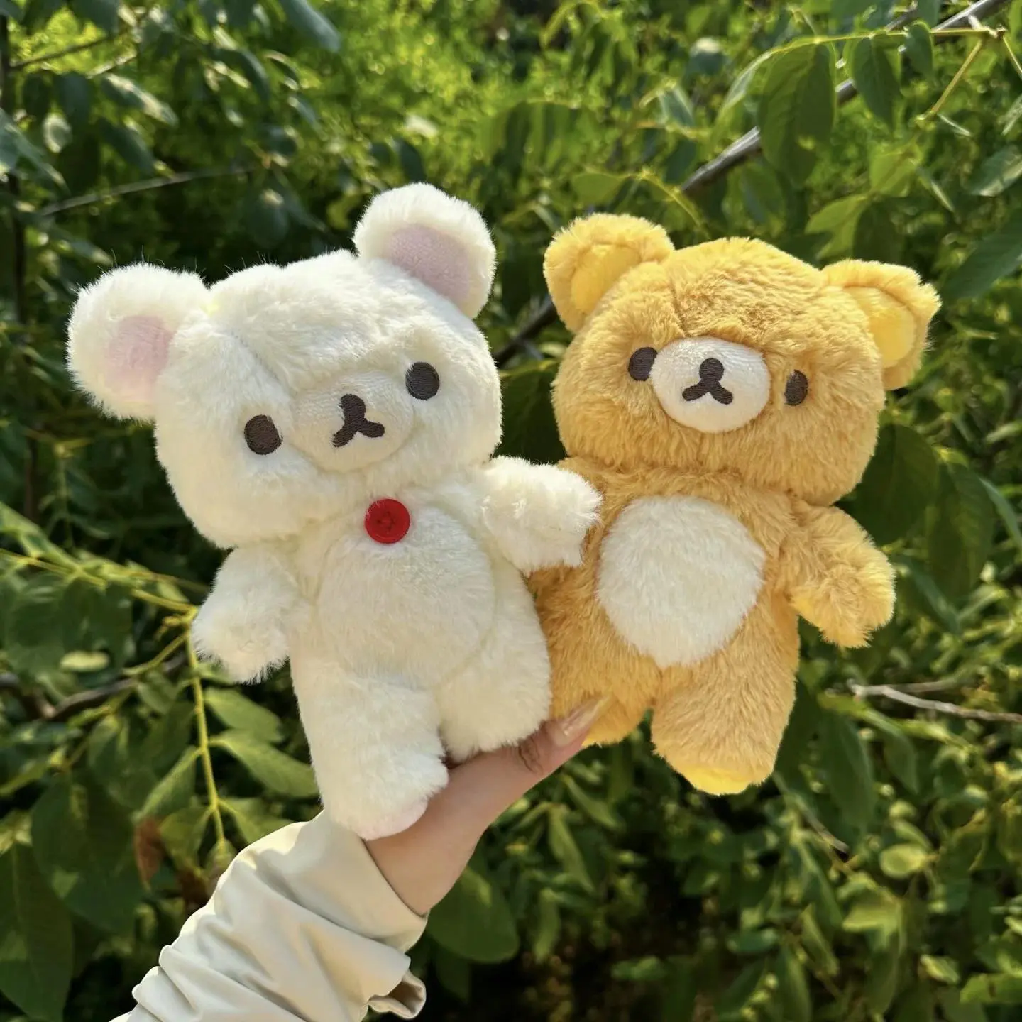 New 20cm Fluffy Rilakkuma Long-haired Series Basic Style Super Soft Plush Doll Kawaii Cartoon Bear Cute Stuffed Animal Kids Gift