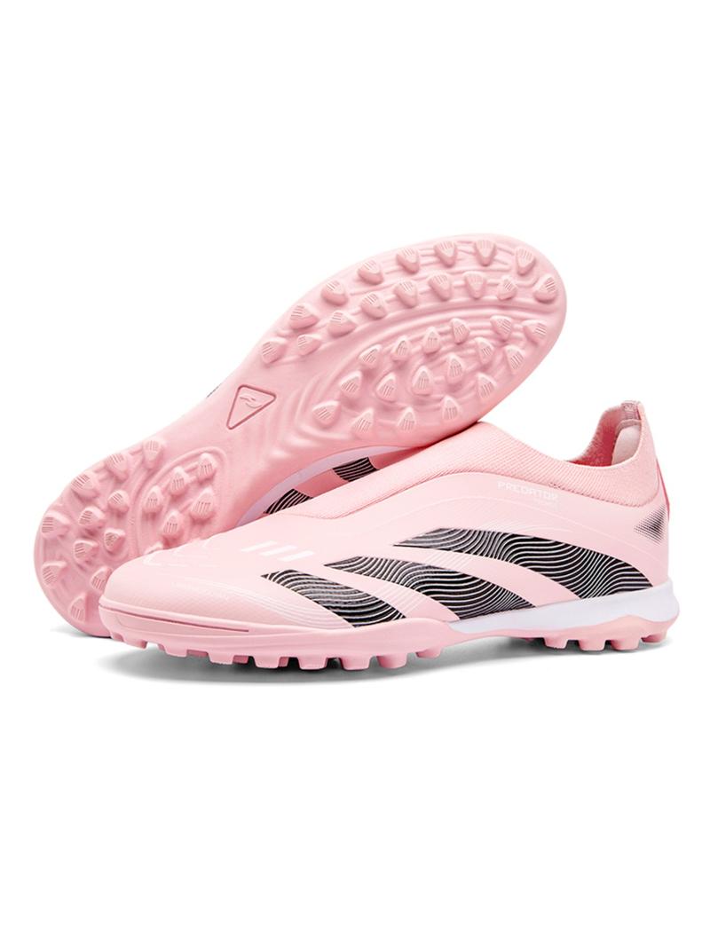 Laceless Stud Soccer Shoes, Suitable for Various Environments, PU Material + Flyknit, Rubber Sole, Strong Grip, Comfortable Lining Laceless Stud Soccer Shoes, Suitable for Various Environments, PU Material + Flyknit, Rubber Sole, Strong Grip, Comfortable Lining