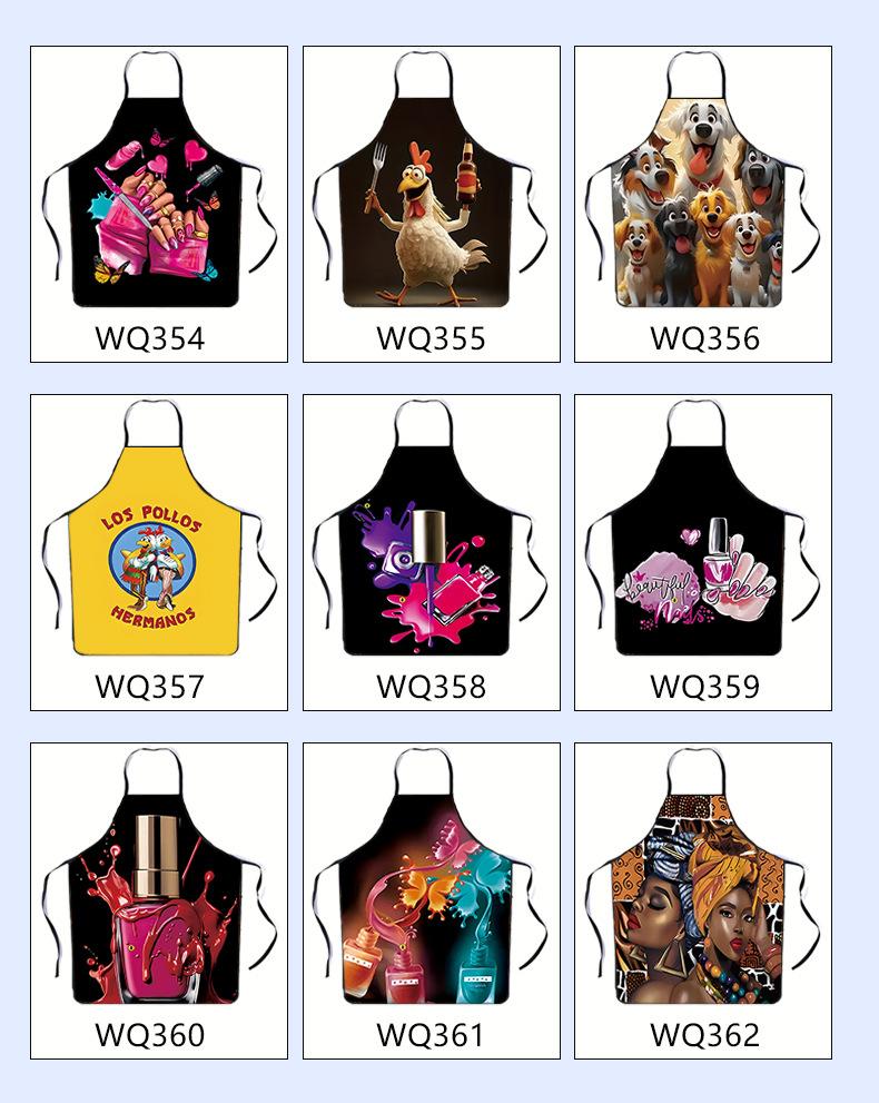 Funny Animal Digital Printed Kitchen Apron Creative Festival Anti - Stain Apron for Cooking Baking