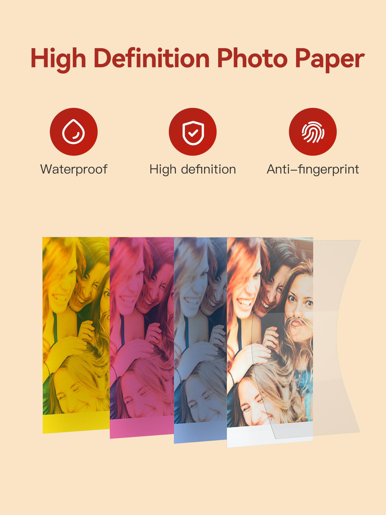 Hanin MT53 Mini Bluetooth Photo Printer – Portable Sticker Printer for iPhone & Android, 2x3" Instant Photos, GiftedInLove