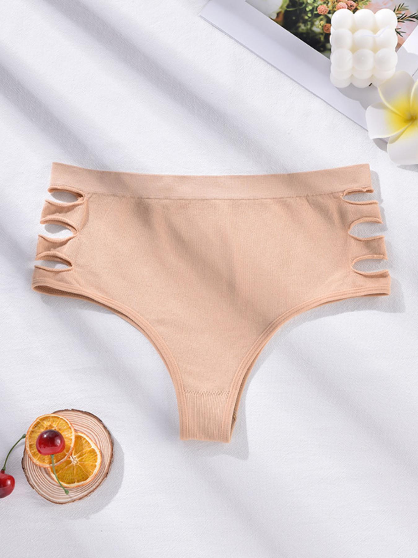 5-Pack Seamless High-Waisted Triangle Panties for Women, Tummy Control and Butt Lifting, Breathable Mesh Design, Comfortable Underwear