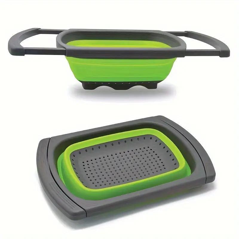 Multifunctional Expandable Folding Draining Basket, Laundry Filter, Kitchen Sink Strainer and Kitchen Sink Drainage Solution, Ideal for Outdoor Camping Use
