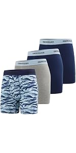 Quiksilver Men's Performance Boxer Briefs, 6 Pack Breathable Stretch Cotton