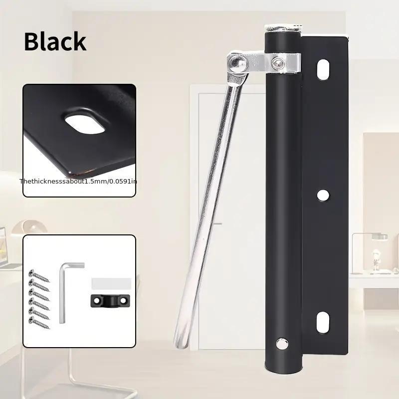 Stainless Steel Adjustable Quiet Automatic Door Closer, Rust-Proof Foldable Design for Home and Office Use, Durable Door Hardware for Easy Installation