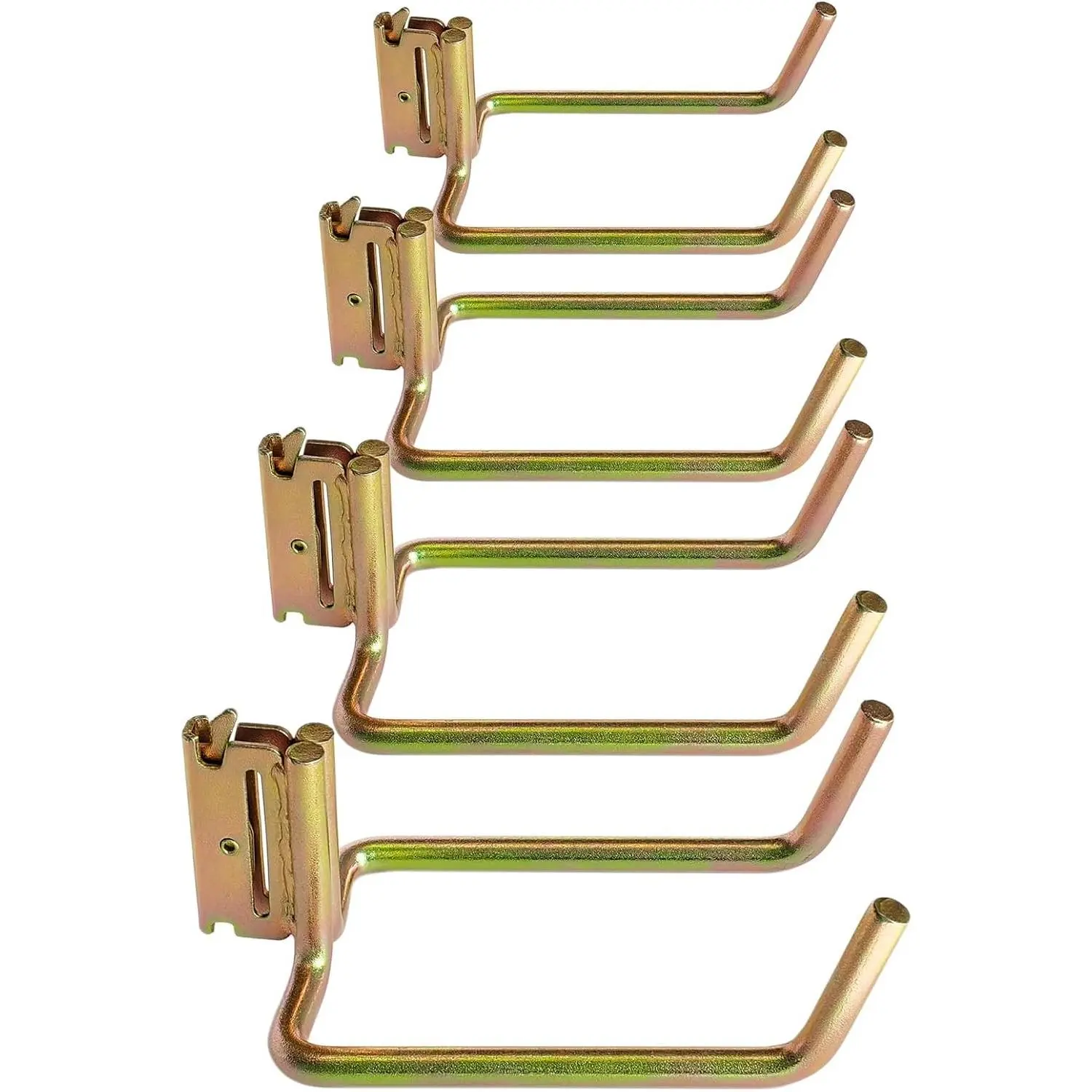 4 Pack E Track Heavy Duty Shovel Hanger Large Steel Tool Double J Hook for Storing Long Handled Tools in Trailers Trucks Vans Warehouses Garages Workshop Garden Tools Organizers Storage
