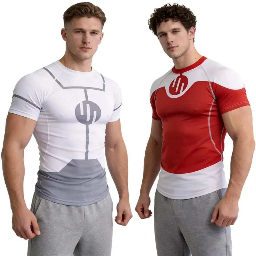 Men's Invincible Cosplay T Shirt Tops Sci-Fi Printed Compression Shirt Long Sleeve Workout Top Sports and Fitness Short Sleeves