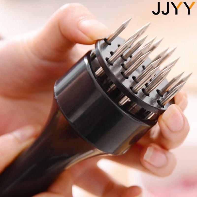 2Counts/Set Stainless Steel Dual-Head Tenderizer Needle, Non-Slip Handle, Efficient Meat Processing Tool, Kitchen Accessories, BBQ Camping Durable Set