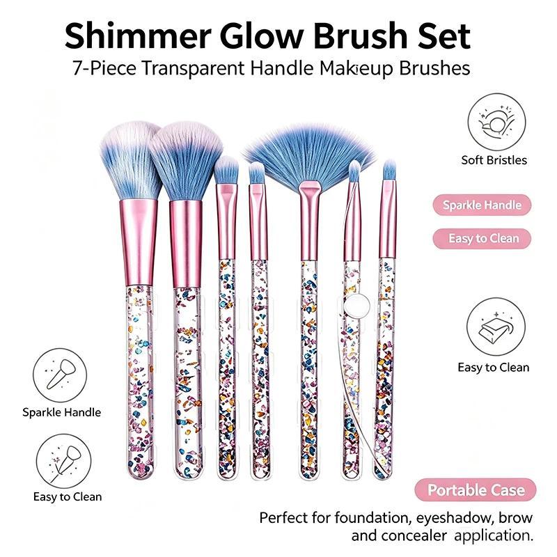 7pcs Makeup Brushes Set , Eye Concealer Women'S Cosmetics Brush Shadow Blush  Mixed Beauty Soft Comprehensive Makeup Tool Brush Kit