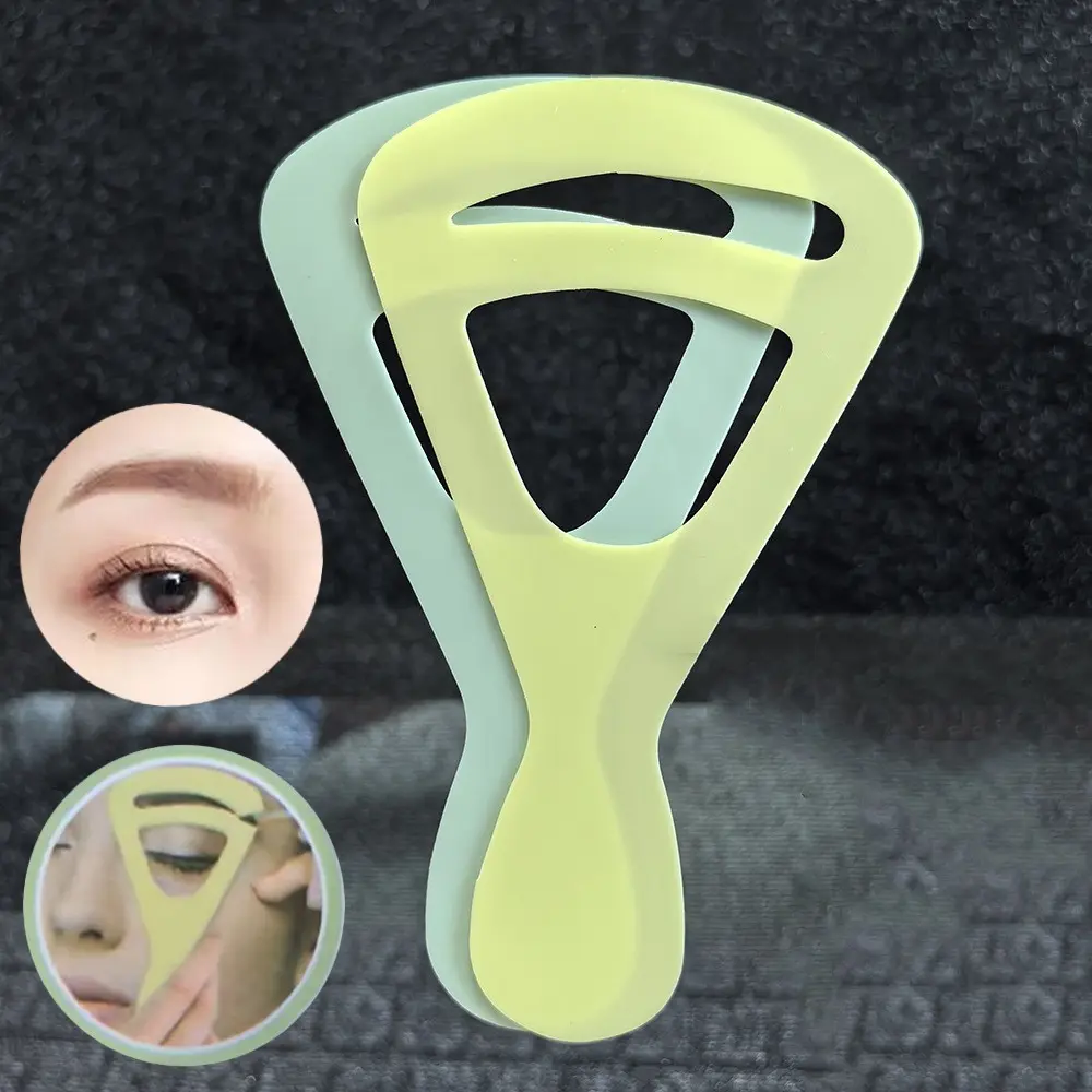 1 Pack 2 Pcs Eyebrow Stencil, Brow Shaper Drawing Guide, Natural Shape Arch Straight Eyebrow Template, Unisex Makeup Assist Tool