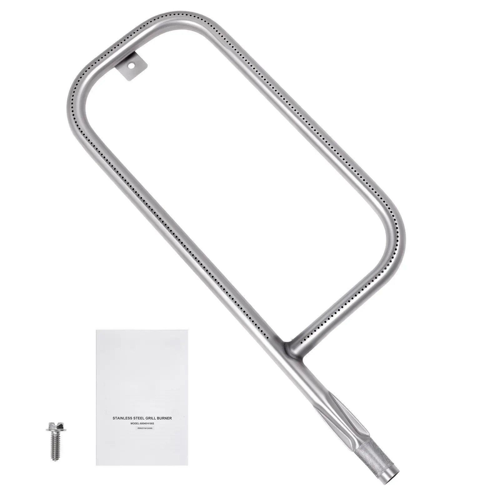 Grill Burner Tube for Weber Q200, Q220, Q2000, Q2200, Q2400, 20.5 inch 304 Stainless Steel Tube Burner for Weber 396000, 396001, 396002, 566002, 53060001, Replacement Part 60041, 69956, 41862