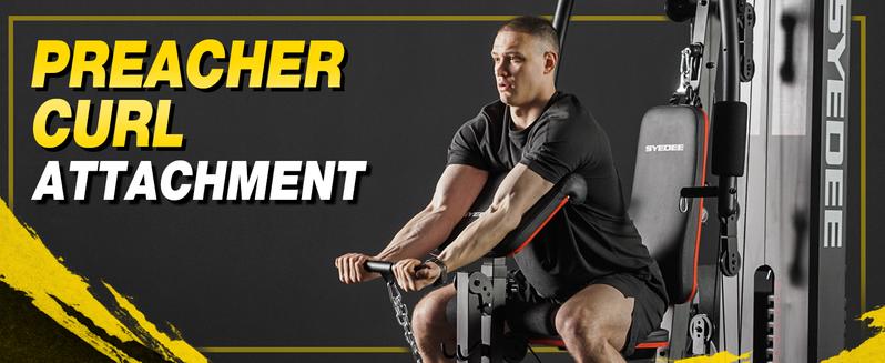 Home Gym, Multifunctional Home Gym Equipment, Home Gym Station with 150LBS Weight Stack, Exercise Equipment for Full Body Strength Training Lat Pulldown Machine