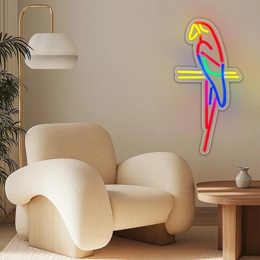 Parrot Neon Sign for Wall Decor LED Neon Light USB Powered Neon Art signs