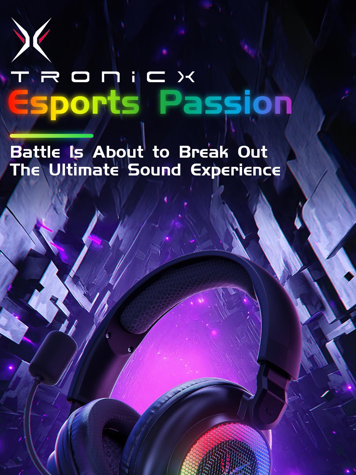 [New Upgrade] TAGRY TRONICX K12 Wireless Gaming Headset - 40mm Drivers - Memory Foam Cushion - Version  5.3-USB-A/C Dual Interface 2.4G - Wired 3.5mm Audio Jack - For PC, Mac, PS4, PS5,Switch, Smart Phone, Laptop, Smart Watch, Tablet