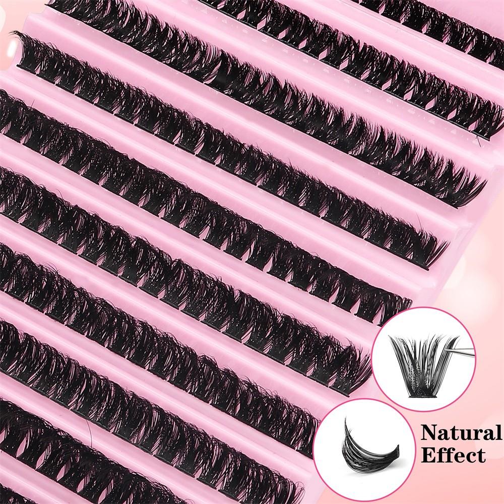 Single Cluster Eyelash Tray, Ultra-Thin Lightweight Soft Reusable, Natural Fine Transparent Root Design, Pre-Made Extension for Beginners
