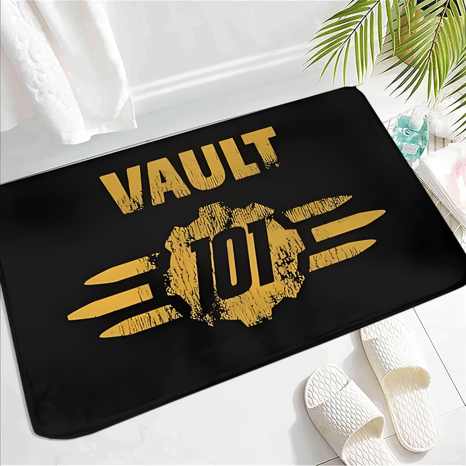 Machine Washable Fallout Vault 101 Welcome Doormat, Non-Slip Rectangle Polyester Indoor Outdoor Entrance Mat for Front Door, Kitchen, Porch - Home Decor Rug